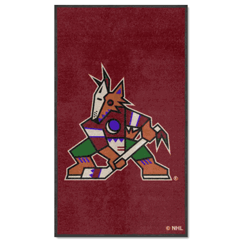 Arizona Coyotes 3X5 High-Traffic Mat with Durable Rubber Backing - Portrait Orientation