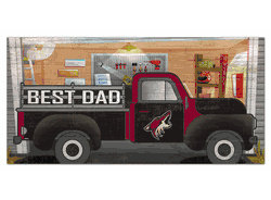 Arizona Coyotes Best Dad Truck 6x12 Sign