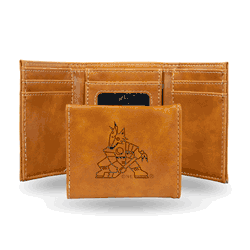 Arizona Coyotes Brown Laser Engraved Tri-Fold Wallet