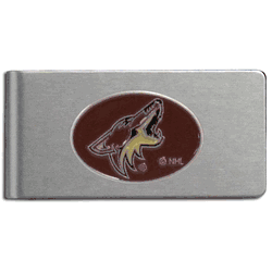 Arizona Coyotes Brushed Metal Money Clip