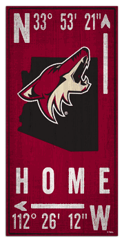 Arizona Coyotes Coordinate 6x12 Sign
