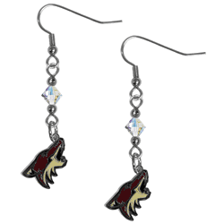 Arizona Coyotes Crystal Dangle Earrings