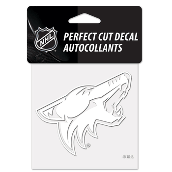 Arizona Coyotes Decal 4x4 Perfect Cut White