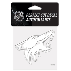 Arizona Coyotes Decal 4x4 Perfect Cut White
