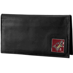 Arizona Coyotes Deluxe Leather Checkbook Cover