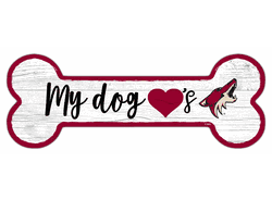 Arizona Coyotes Dog Bone 6x12 Sign