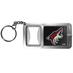 Arizona Coyotes Flashlight Key Chain with Bottle Opener