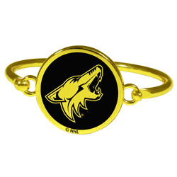 Arizona Coyotes Gold Tone Bangle Bracelet