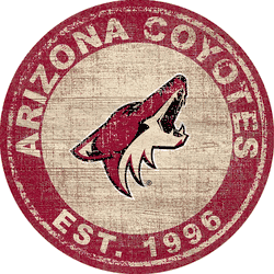 Arizona Coyotes Heritage 24" Distressed Round Sign