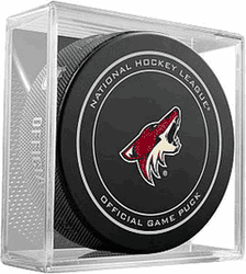 Arizona Coyotes NHL Hockey Official Game Puck IN CUBE