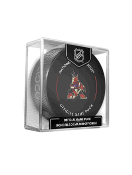 Arizona Coyotes NHL Hockey Official Game Puck IN CUBE