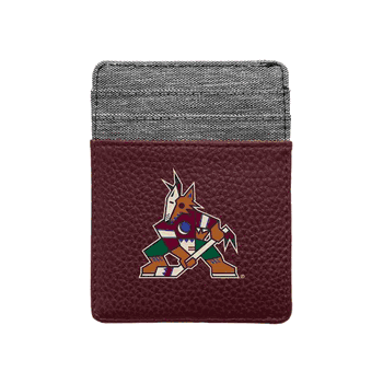 Arizona Coyotes Pebble Front Pocket Wallet Maroon