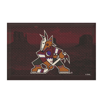 Arizona Coyotes Rubber Scraper Door Mat, Camo Color