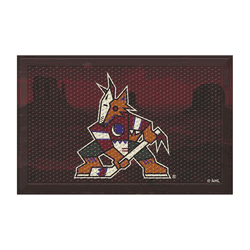 Arizona Coyotes Rubber Scraper Door Mat, Camo Color