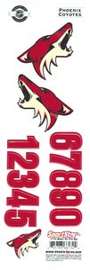Arizona Coyotes Sportstar Officially Licensed Authentic Center Ice NHL Hockey Helmet Decal Kit