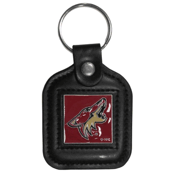 Arizona Coyotes Square Leatherette Key Chain