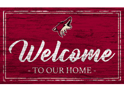 Arizona Coyotes Team Color Welcome 11x19 Sign