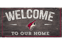Arizona Coyotes Welcome Distressed 6x12