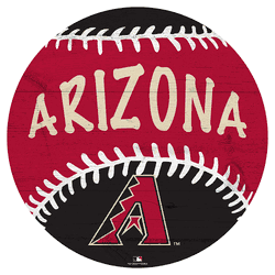 Arizona Diamondbacks 12" Baseball Cutout Sign with City Name