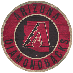 Arizona Diamondbacks 12 in. Circle w/ State Sign