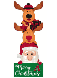 Arizona Diamondbacks 31" Santa Stack Leaner