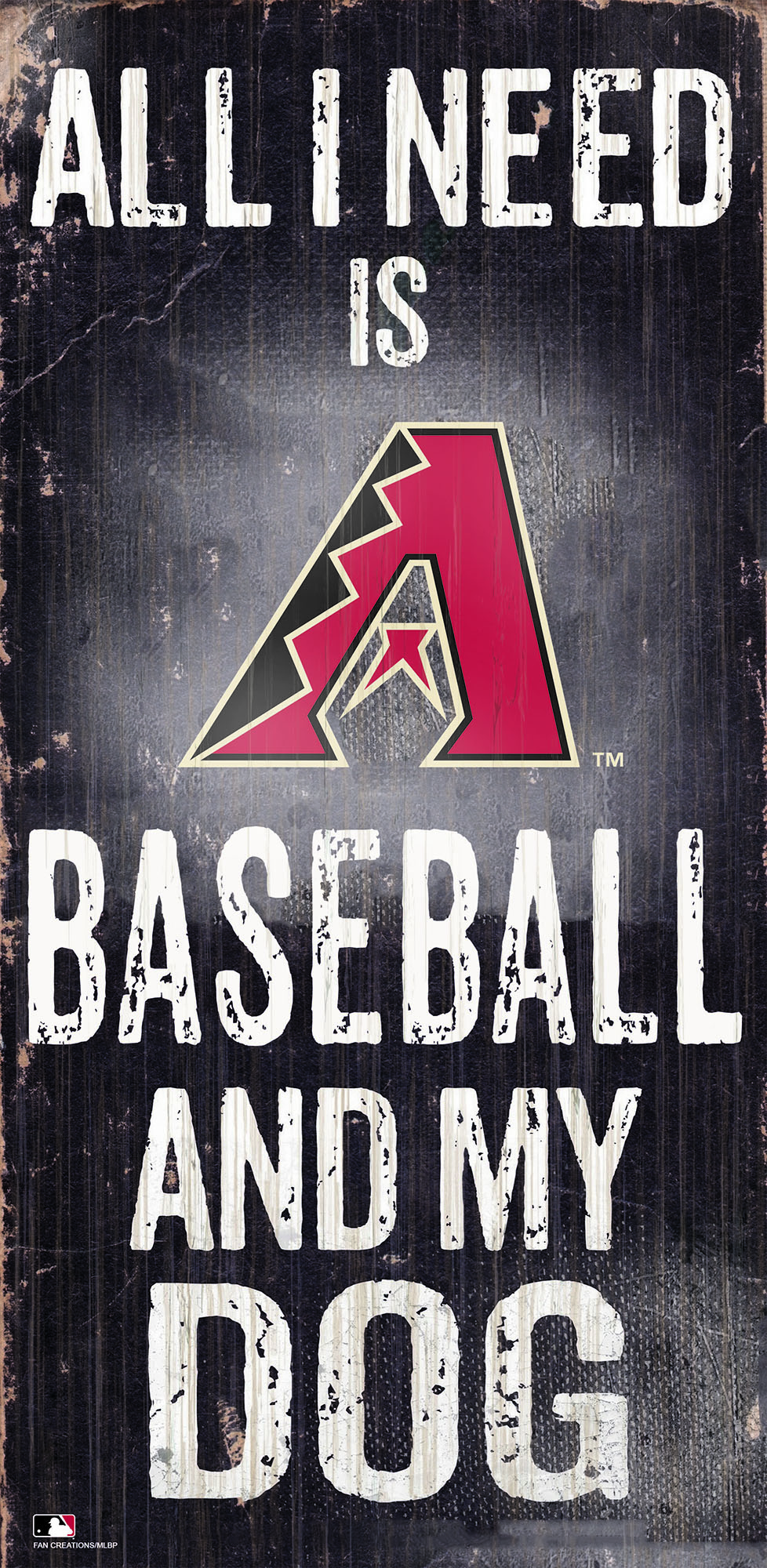 Arizona Diamondbacks Baseball and My Dog Sign - Home Decor, image size:978x2000