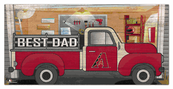 Arizona Diamondbacks Best Dad Truck 6x12 Sign