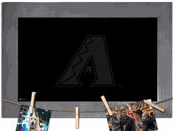 Arizona Diamondbacks Blank Chalkboard with frame & clothespins 11x19 Sign