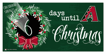 Arizona Diamondbacks Chalk Christmas Countdown 6x12 Sign