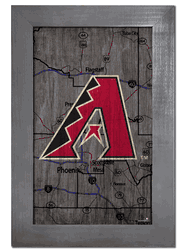 Arizona Diamondbacks City Map 11x19 Sign