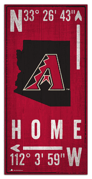 Arizona Diamondbacks Coordinate 6x12 Sign
