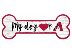 Arizona Diamondbacks Dog Bone 6x12 Sign