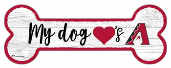 Arizona Diamondbacks Dog Bone 6x12 Sign