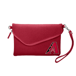 Arizona Diamondbacks Fold Over Crossbody Pebble Dark Red