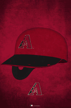 Arizona Diamondbacks Ghost Helmet 17x26
