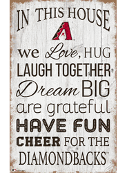 Arizona Diamondbacks In This House 11x19 Sign