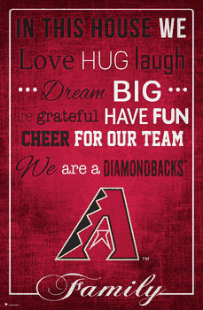 Arizona Diamondbacks In This House 17x26