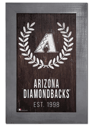 Arizona Diamondbacks Laurel Wreath 11x19 Sign