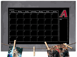 Arizona Diamondbacks Monthly Chalkboard with frame & clothespins 11x19 Sign