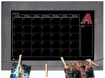 Arizona Diamondbacks Monthly Chalkboard with frame & clothespins 11x19 Sign