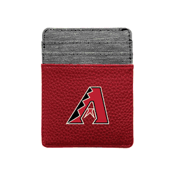 Arizona Diamondbacks Pebble Front Pocket Wallet Dark Red