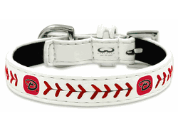 Arizona Diamondbacks Pet Collar Classic Baseball Leather Size Toy CO