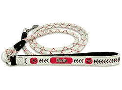 Arizona Diamondbacks Pet Leash Leather Frozen Rope Baseball Size Large