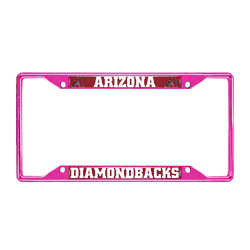 Arizona Diamondbacks Pink Metal License Plate Frame - 6.25"x12.25"