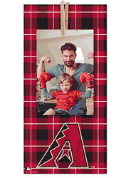 Arizona Diamondbacks Plaid Clothespin 6x12 Sign