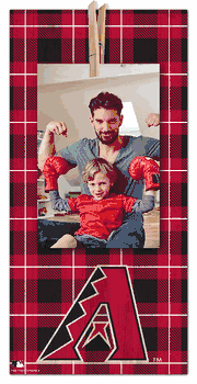 Arizona Diamondbacks Plaid Clothespin 6x12 Sign