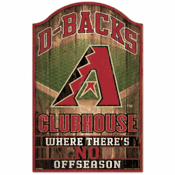 Arizona Diamondbacks Sign 11x17 Wood Fan Cave Design