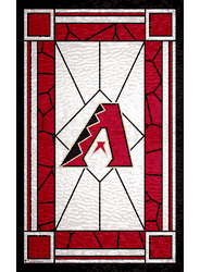 Arizona Diamondbacks Stained Glass 11x19 Wood Sign