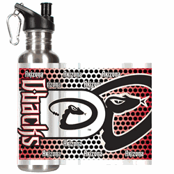 Arizona Diamondbacks Stainless Steel Water Bottle with Hi-Def Metallic Graphics