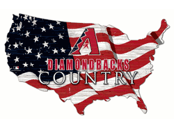 Arizona Diamondbacks USA Shape Flag Cutout